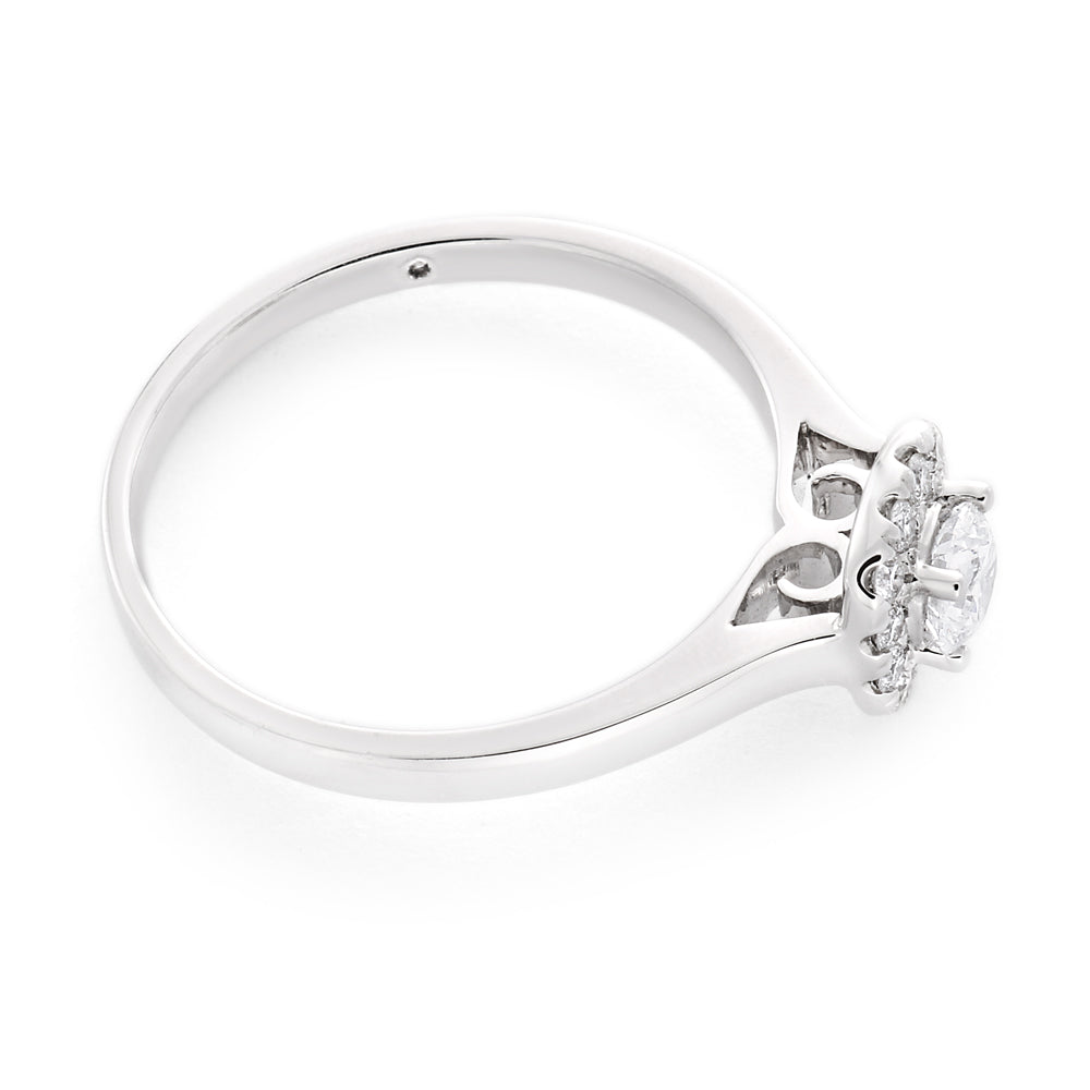 Flawless 18ct White Gold Ring with 1/2 carat Diamond