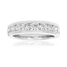 Load image into Gallery viewer, 1 Carat Channel Set Flawless Cut 18ct White Gold Diamond Ring