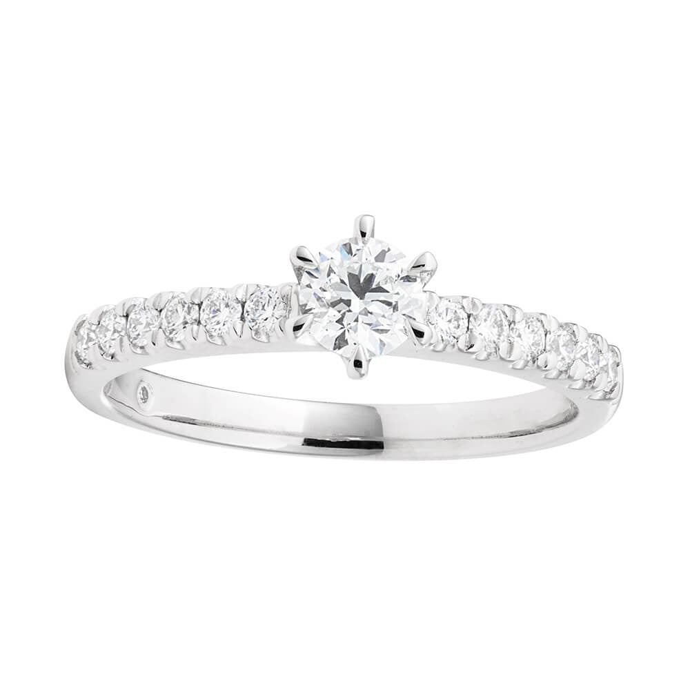 Flawless Cut Platinum Diamond Accent Ring