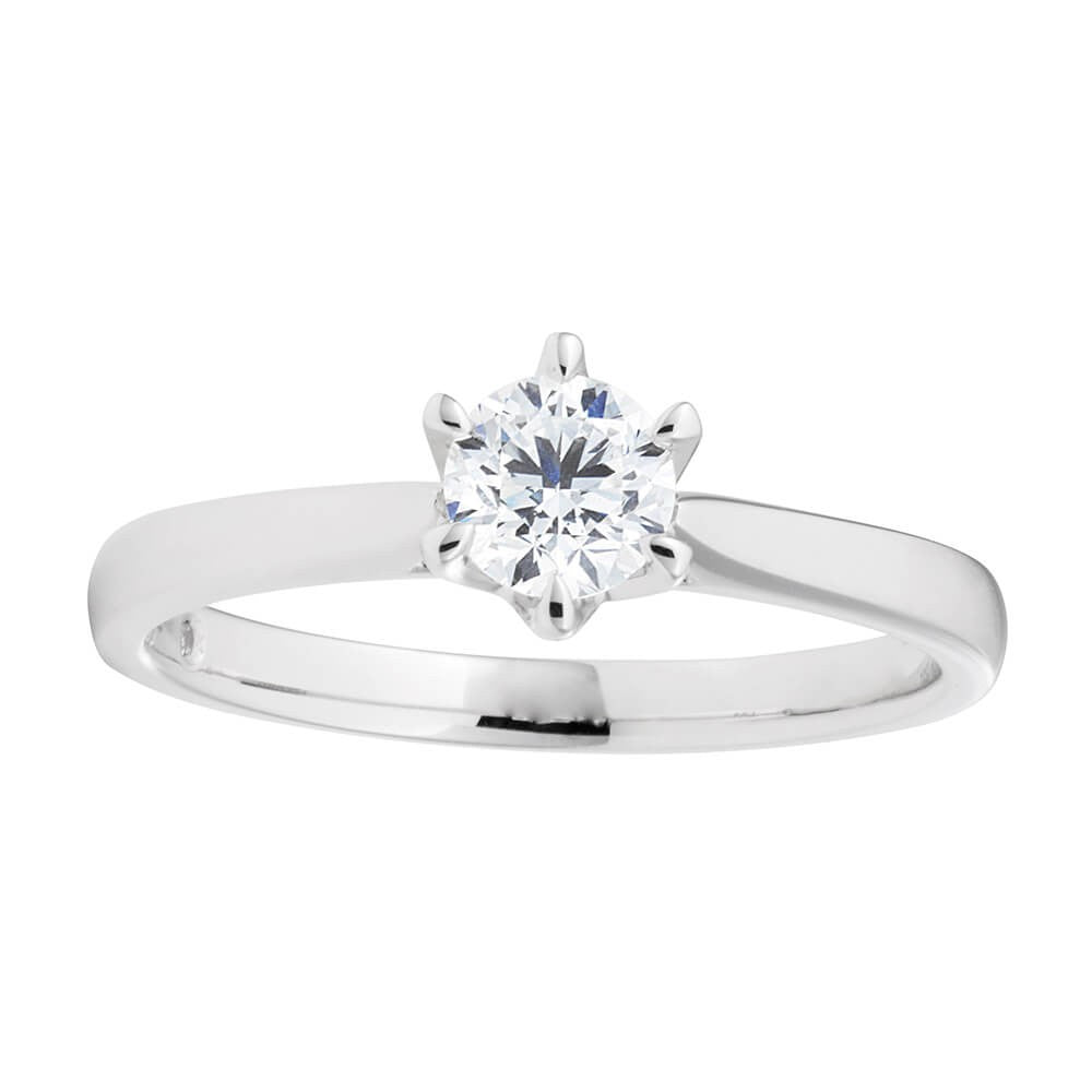 Flawless Cut Platinum Diamond Ring 0.5-0.54 Ct