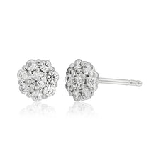 Load image into Gallery viewer, Flawless Cut 9ct White Gold Claw Diamond Stud Earrings (TW35-39pt)