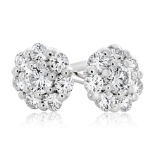 Load image into Gallery viewer, Flawless Cut 9ct White Gold Claw Diamond Stud Earrings (TW35-39pt)