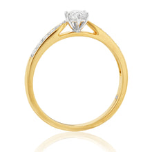 Load image into Gallery viewer, Flawless Cut 18ct Yellow Gold Ring with 3/8 Carat of Diamonds