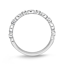 Load image into Gallery viewer, 18ct White Gold 0.15 Carat Diamond Vintage Round &amp; Illusion Marquise Stack Ring