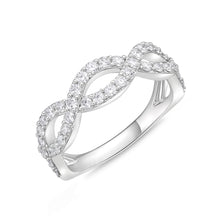 Load image into Gallery viewer, Memoire 18ct White Gold 0.70 Carat Diamond Infinity Ring