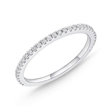 Load image into Gallery viewer, Memoire 18ct White Gold 1/5 Carat Diamond Eternity Band with 3/4 band of Diamonds