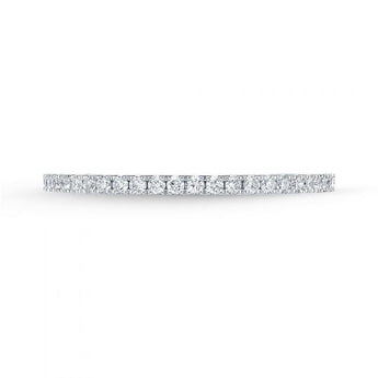 Memoire 18ct White Gold 1/5 Carat Diamond Eternity Band with 3/4 band of Diamonds