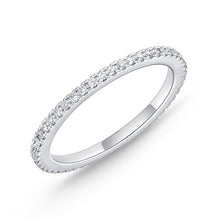 Load image into Gallery viewer, Memoire 18ct White Gold 1/4 Carat Diamond Eternity Ring No Resize Size M