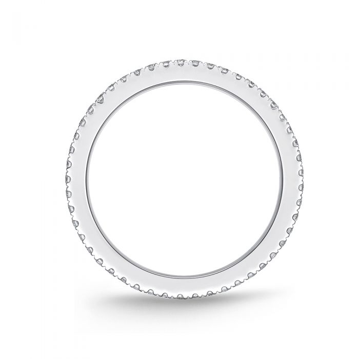 Memoire 18ct White Gold 1/4 Carat Diamond Eternity Ring No Resize Size M