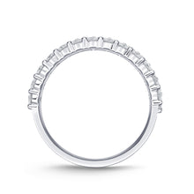 Load image into Gallery viewer, Memoire 18ct White Gold 1 Carat Diamond Paramount Half Round Eternity Ring 4.5mm