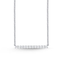 Load image into Gallery viewer, Memoire 18ct White Gold 0.30 Carat Diamond Horizontal Bar Necklace 45cm