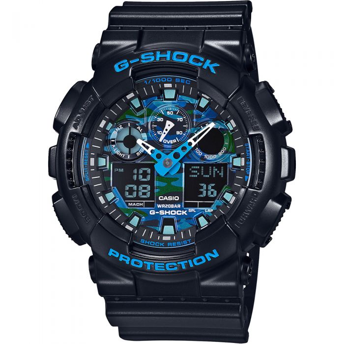 G-Shock GA100CB-1A Black and Blue Watch