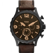 Load image into Gallery viewer, Fossil Nate JR1487 Chronograph Brown Leather Mens Watch