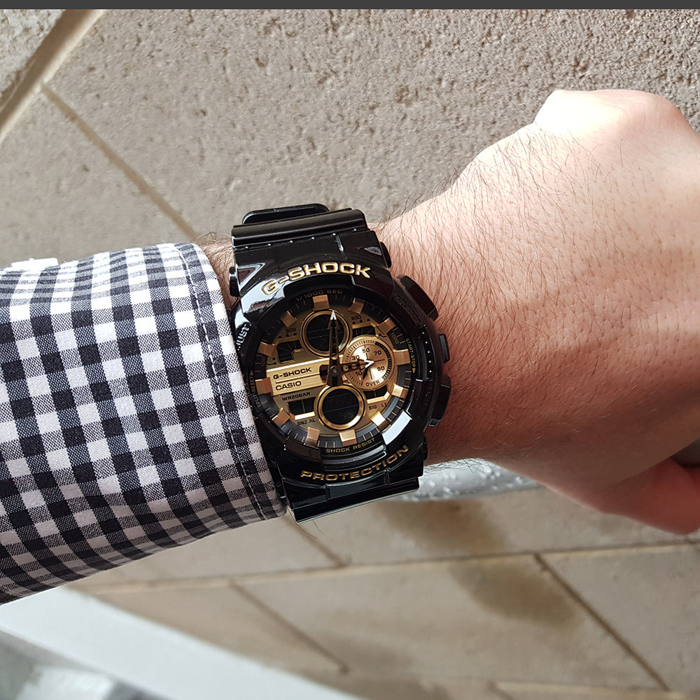 G-Shock GA-140GB-1A1DR Black and Gold Watch
