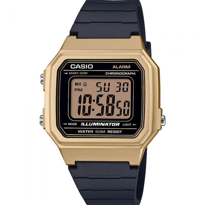 Casio W217HM-9A Digital Gold and Black Watch