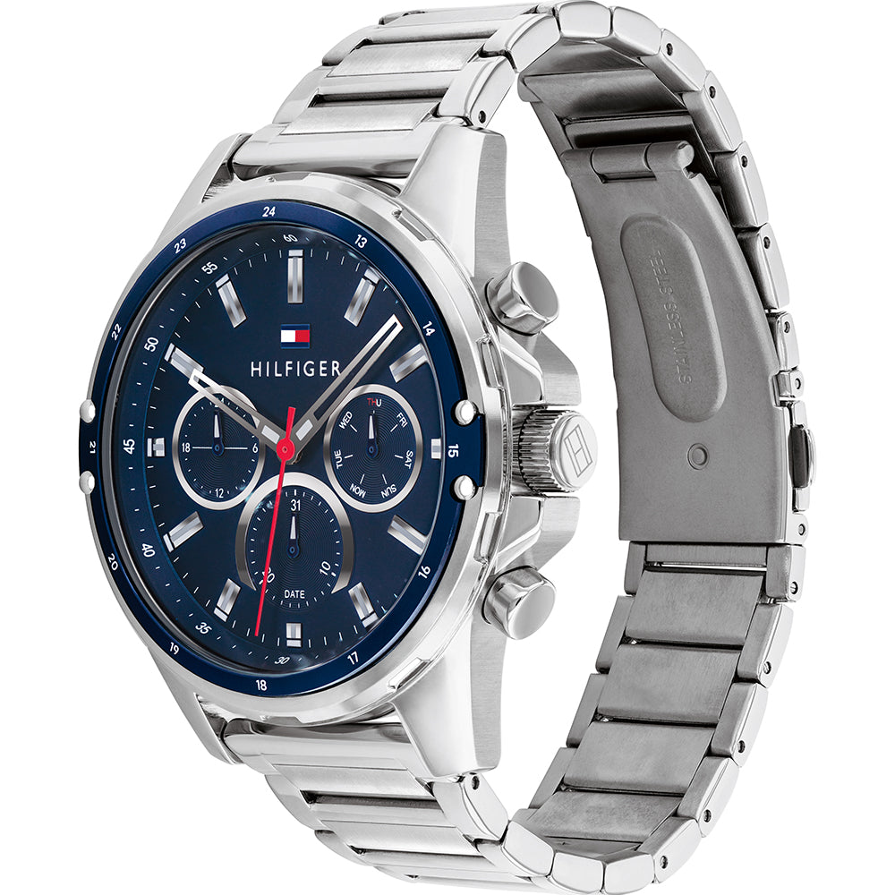 Mens silver tommy hilfiger watch Clearance