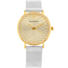 Load image into Gallery viewer, Ellis &amp; Co &#39;Eliza&#39; Stainless Steel Bracelet With Gold Tone Face Womens Watch