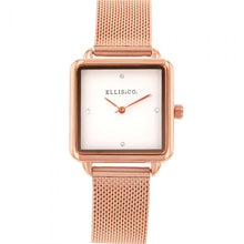 Load image into Gallery viewer, Ellis &amp; Co &#39;Alyssa&#39; Rose Stainless Steel With Stone Set Dial Womens Watch