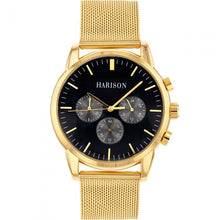 Load image into Gallery viewer, HARISON Gold Tone Stainless Steel Mesh Men&#39;s Watch  *Simulation Sub Dials*