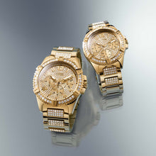 Load image into Gallery viewer, Guess Frontier W0799G2 Stone Set Gold Tone Mens Watch