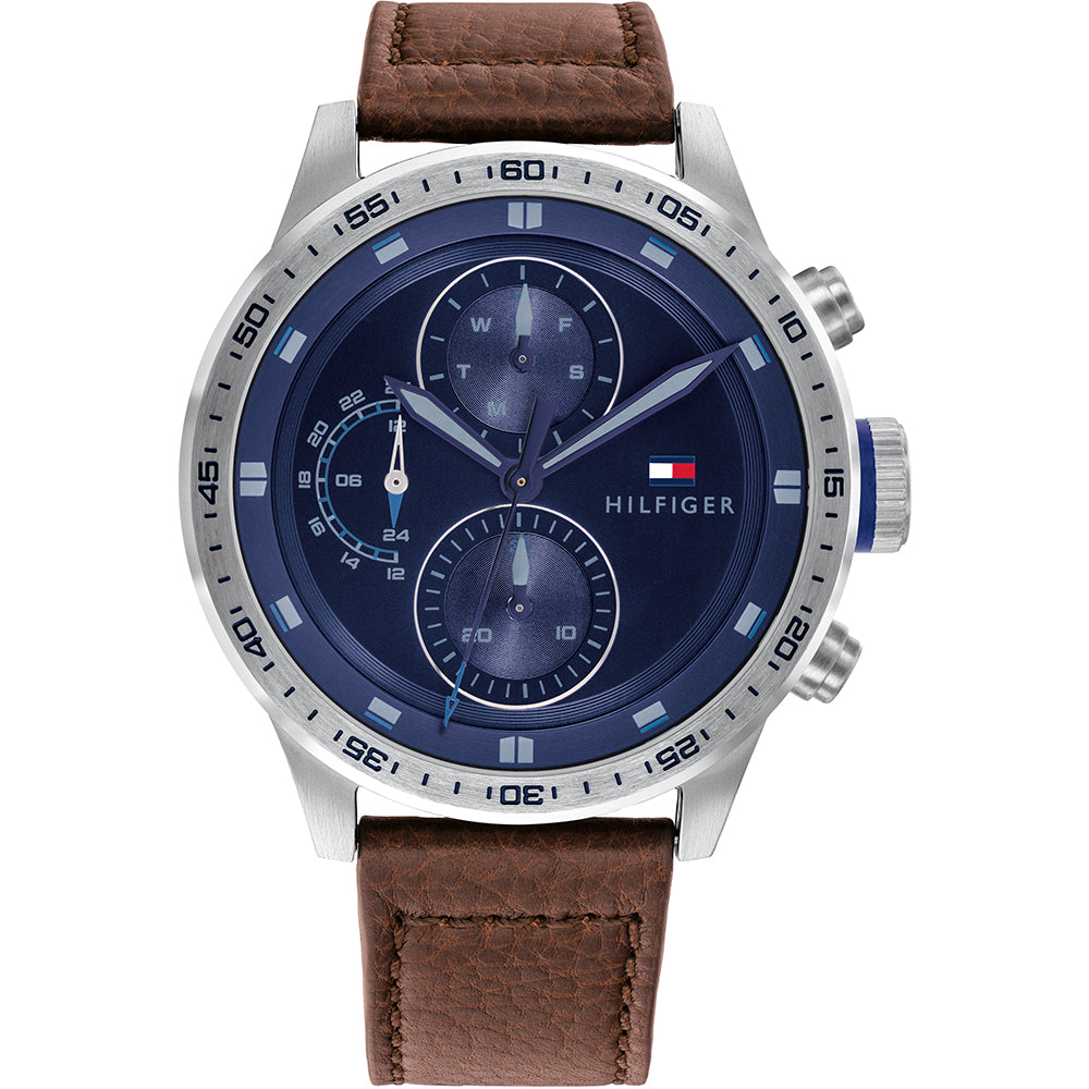 Tommy Hilfiger Trent 1791807 Brown Leather Mens Watch