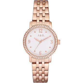 JAG J2442A Stone Set Rose Tone Womens Watch
