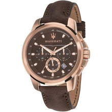 Load image into Gallery viewer, Maserati R8871621004 Successo  Brown Chronograph mens Watch