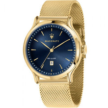 Load image into Gallery viewer, Maserati R8853118020 Epoca Blue Dial Gold Tone Mesh Mens Watch