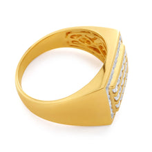 Load image into Gallery viewer, 9ct Yellow Gold Channel Set Cubic Zirconia Ring