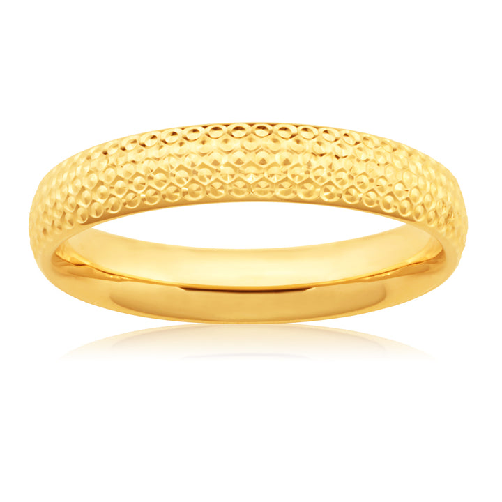9ct Yellow Gold Dicut Ring
