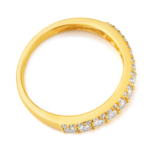 Load image into Gallery viewer, 9ct Yellow Gold Zirconia Eternity Straight Ring