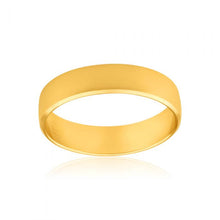 Load image into Gallery viewer, 9ct Yellow Gold 5mm Half Round Bevelled Ring. Size S