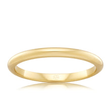 Load image into Gallery viewer, 9ct Yellow Gold 2.5mm High Dome Ring