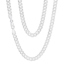 Load image into Gallery viewer, Sterling Silver Curb Dicut 170 Gauge 55cm Chain