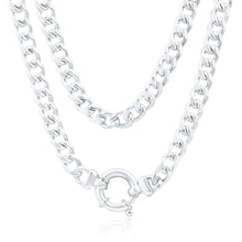 Load image into Gallery viewer, Sterling Silver Hollow Curb Boltring Chain 45cm