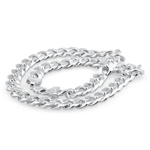 Load image into Gallery viewer, Sterling Silver 350 Gauge Diamond Cut 55cm Curb Chain