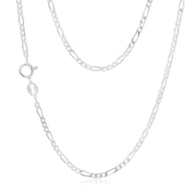 Load image into Gallery viewer, Sterling Silver Figaro 1:3 40cm Chain