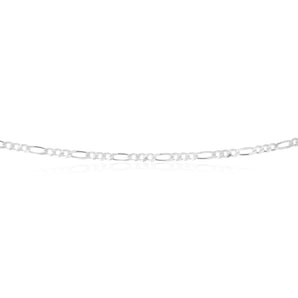 Sterling Silver Figaro 1:3 45cm Chain