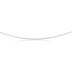 Sterling Silver Curb Link 50 Gauge Chain 45cm