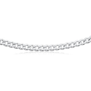Sterling Silver 55cm 200 Gauge Bevelled Curb Chain