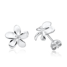 Load image into Gallery viewer, Sterling Silver Frangipani Stud Earrings
