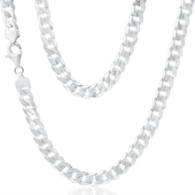 Load image into Gallery viewer, Sterling Silver Curb Flat 55cm Chain