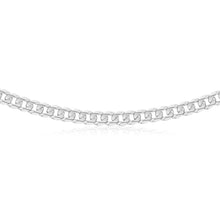 Load image into Gallery viewer, Sterling Silver Curb Flat 55cm Chain
