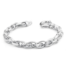 Load image into Gallery viewer, Sterling Silver Fancy Boltring 20cm Bracelet