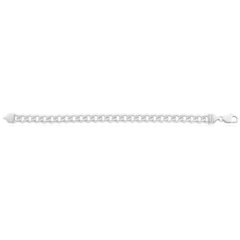 Sterling Silver Dicut Heavy Curb 250 Gauge Bracelet 23cm