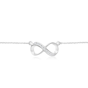 Sterling Silver Cubic Zirconia Pendant With 45cm Chain
