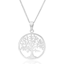 Load image into Gallery viewer, Sterling Silver 23mm Round Tree of Life Pendant