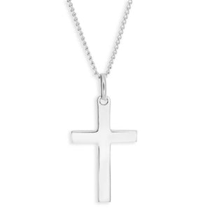 Sterling Silver Plain Cross Religious Pendant