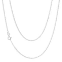 Load image into Gallery viewer, Sterling Silver 40 Gauge Diamond Cut 55cm Curb Chain