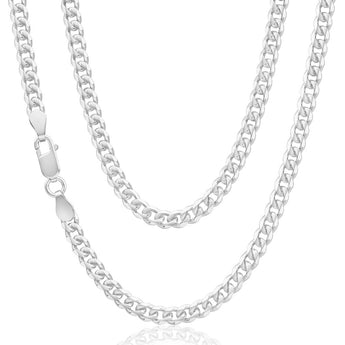 Sterling Silver 120 Gauge Diamond Cut 50cm Curb Chain – Shiels